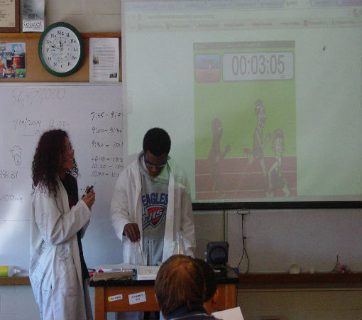 Observing a chemical reaction